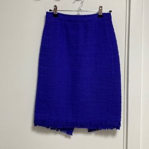J.Crew tweed blue pencil skirt, Sz 00